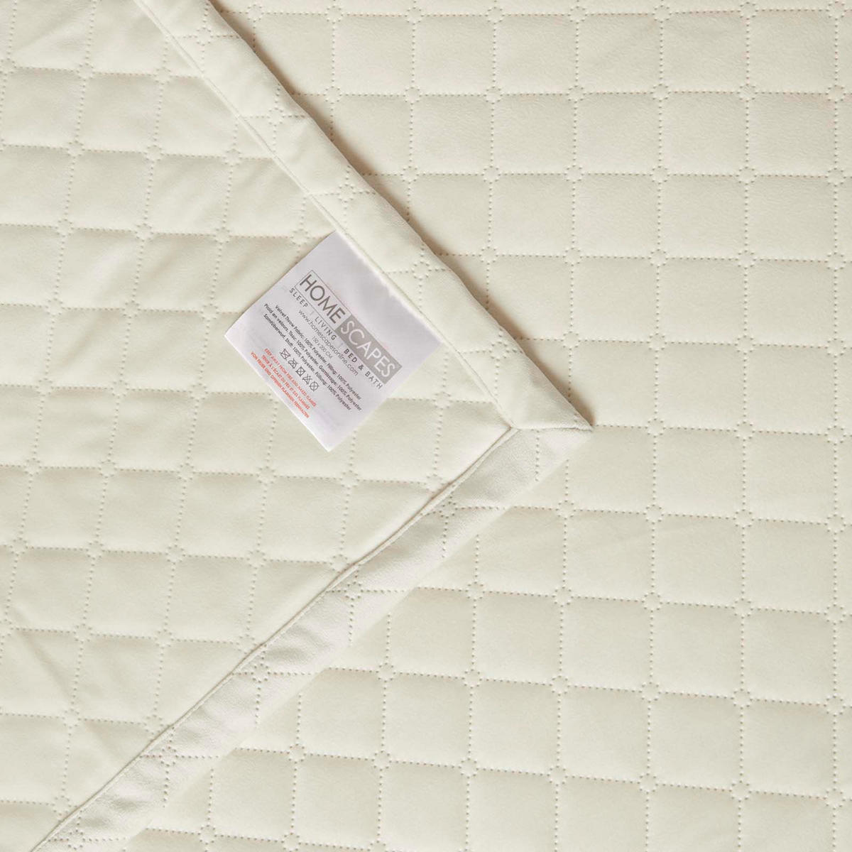 SAMT-WOHNDECKE 150/200 cm, gesteppt - Creme, Textil (150/200cm) - Homescapes