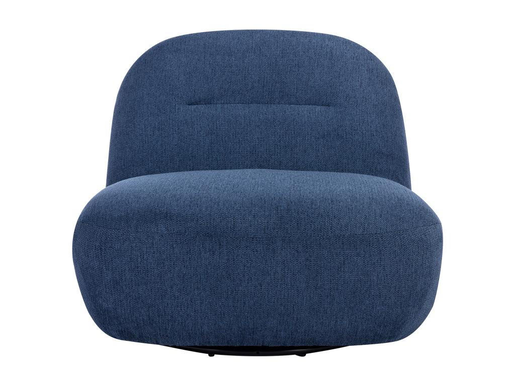 DREHSESSEL – Bouclé-Stoff – Weiß – VEREIDE - Blau, Textil (84/73/82cm) - Vente-Unique