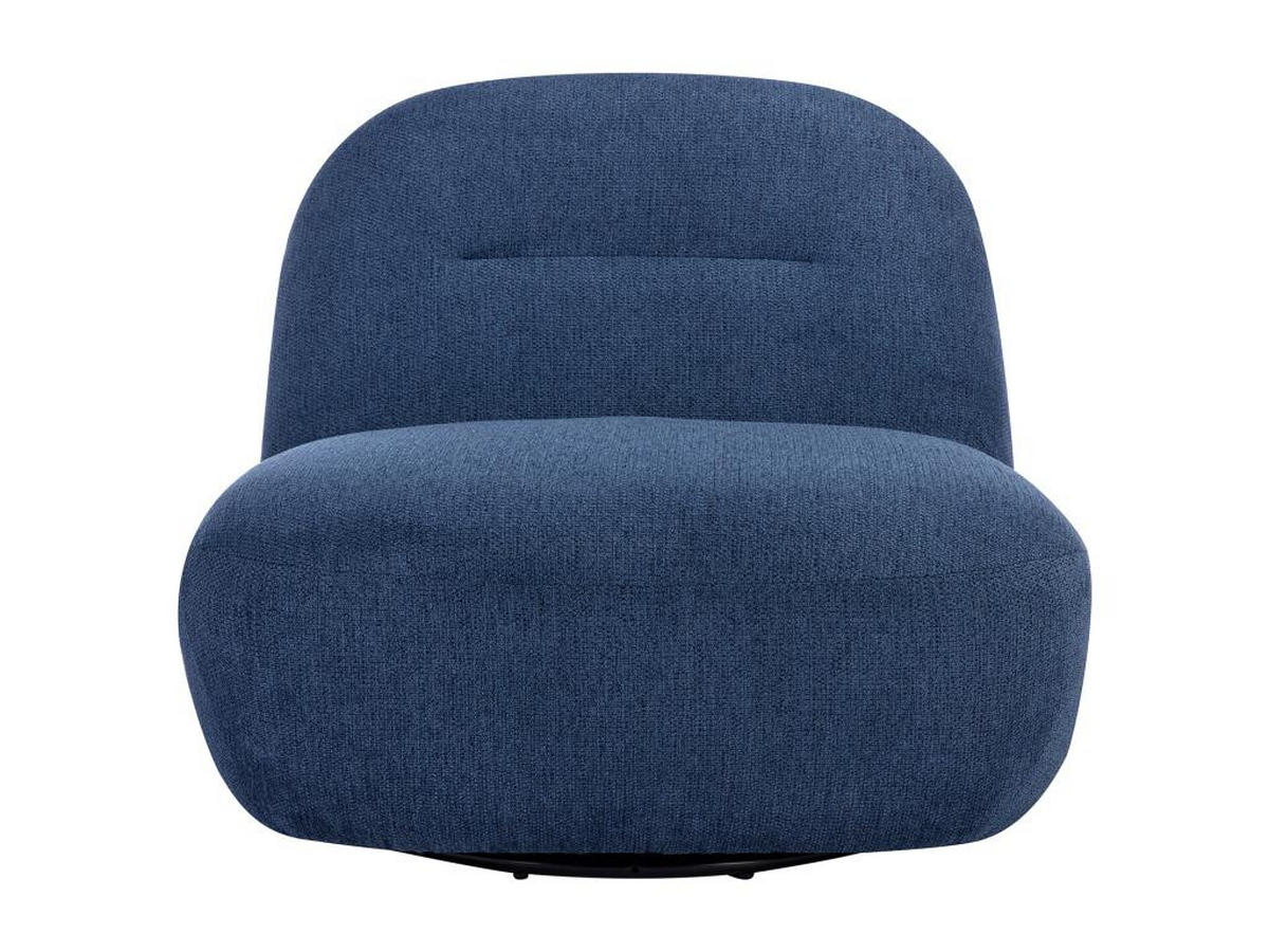 DREHSESSEL – Bouclé-Stoff – Weiß – VEREIDE - Blau, Textil (84/73/82cm) - Vente-Unique