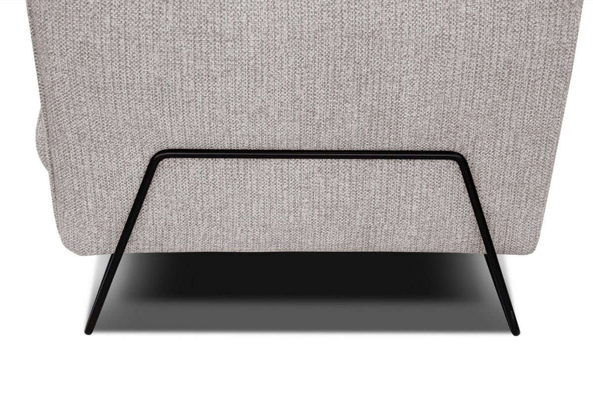 ECKSOFA HOSTEN 4-Sitzer, beige - Beige/Schwarz, Holzwerkstoff/Textil (158/269cm) - Courtois Laville