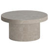 COUCHTISCH rund in Stein-Optik – moderner Look in Grau, Beige 60x60x30 cm - Beige, Holzwerkstoff (60/60/30cm) - KADIMA DESIGN