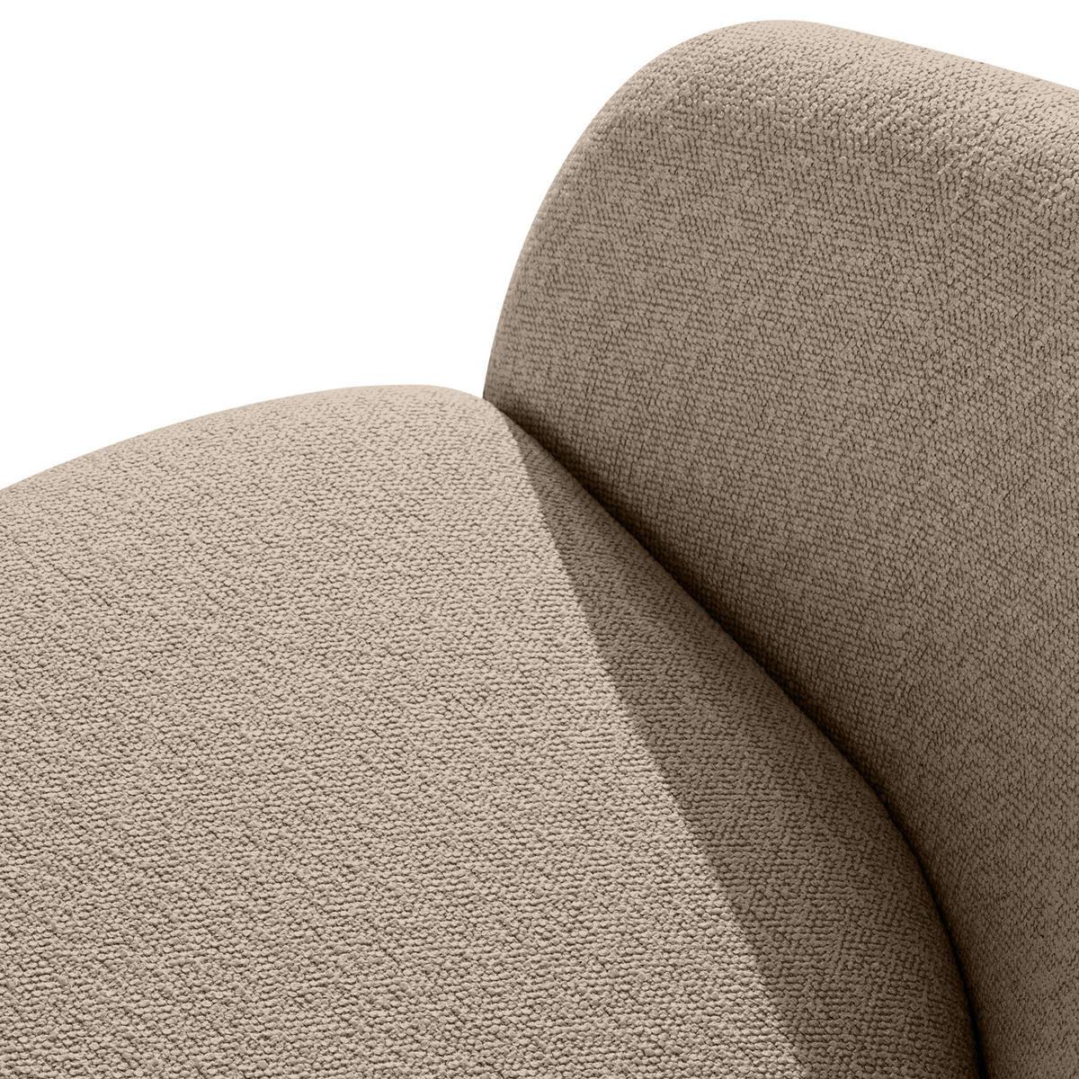 GARTENSOFA SOLIS Loungesofa, - Hellbraun, Textil/Metall (118/76/66cm) - KONSIMO®