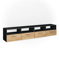 LOWBOARD Diego Anthrazit 95 x 38 cm - Anthrazit, Holzwerkstoff (190/38/33.2cm) - Vicco