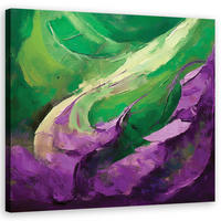 WANDBILD abstrakt gemaltes aquarell - Multicolor, Textil (30/30cm) - Feeby