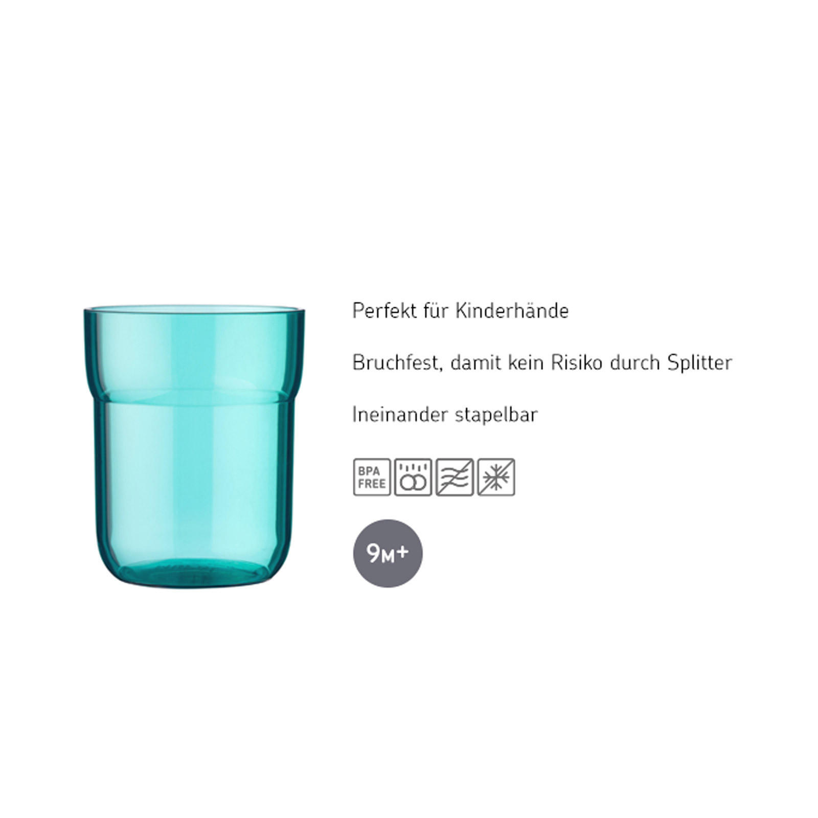KINDER-TRINKGLÄSER Mio Flowers & Butterflies 250 ml 3er Set - Pink, Kunststoff (0.25L) - Mepal