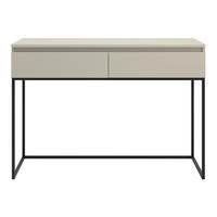 SCHMINKTISCH Selsey Bemmi Graubeige mit schwarzem Metallgestell 120 cm - Beige/Schwarz, Holzwerkstoff/Metall (50/120/80cm) - Selsey