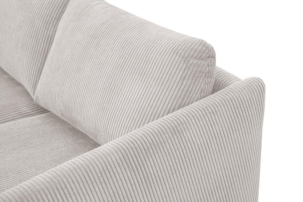 SOFA VILT 2,5-Sitzer, weiß - Schwarz/Weiß, Holzwerkstoff/Kunststoff (202/89/94cm) - Courtois Laville