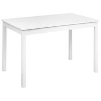 JÍDELNÍ STŮL Bílý 120/75 cm Pappelholz Barlee - bílá, dřevo (120/75/73cm) - Beliani