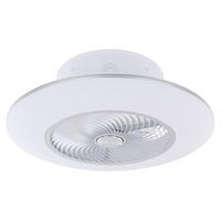 LED DECKENLEUCHTE Ventilator Weiß Opal - Weiß, Metall (58/58/22cm) - Globo Lighting