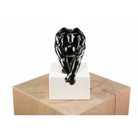 SKULPTUR Schwarz 20/23 cm - Schwarz, Stein (2.2/23/13cm) - KUNSTLOFT