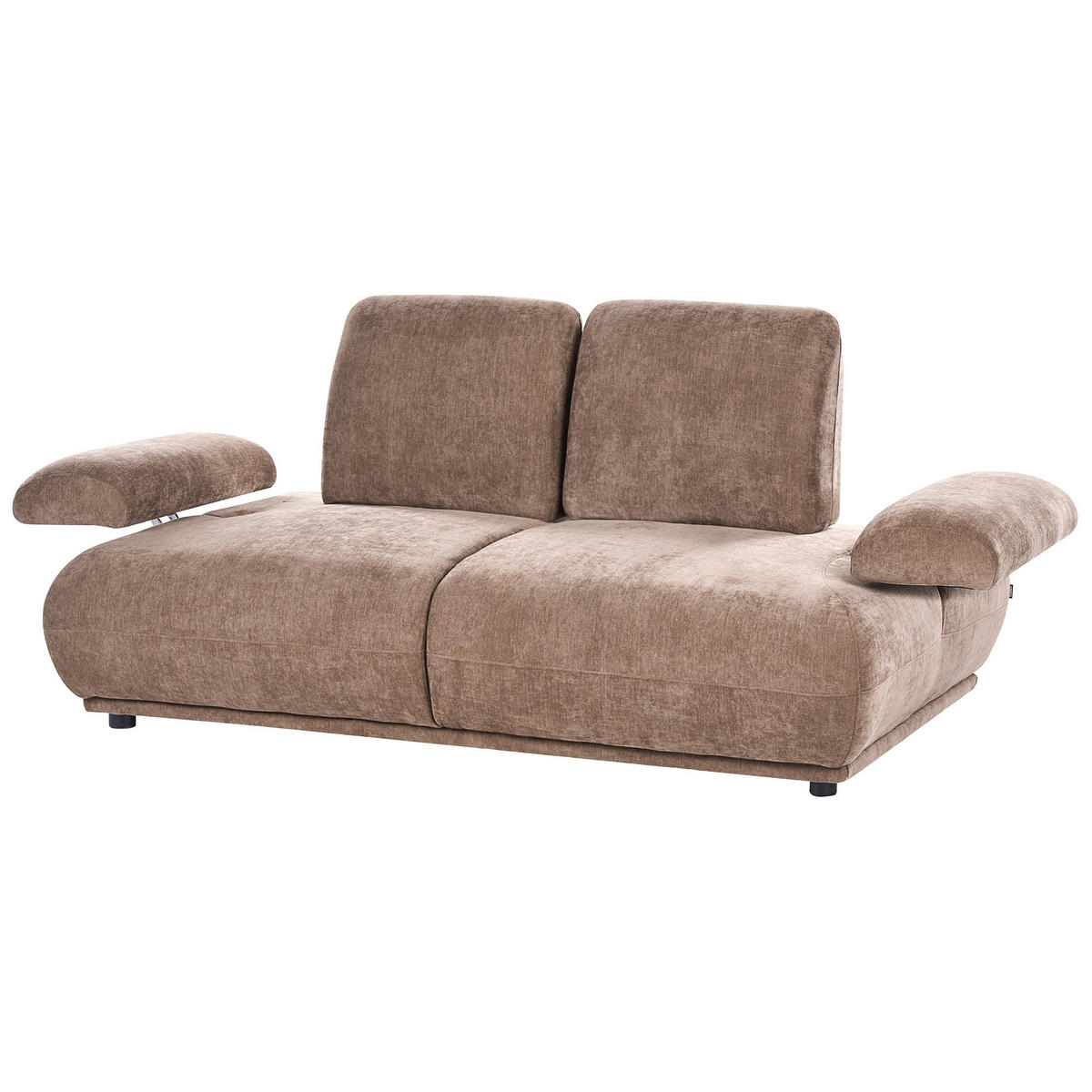 2-SITZER-SOFA Chenillegewebe Braun Nacka - Braun, Textil (174/89/110cm) - Beliani