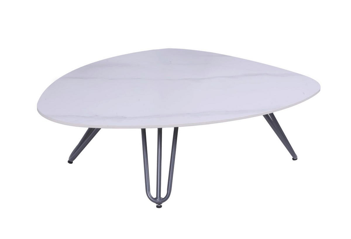 GARTENTISCH Karl 110 cm Terrassentisch - Grau, Metall (88/110/31.5cm) - DELUKE