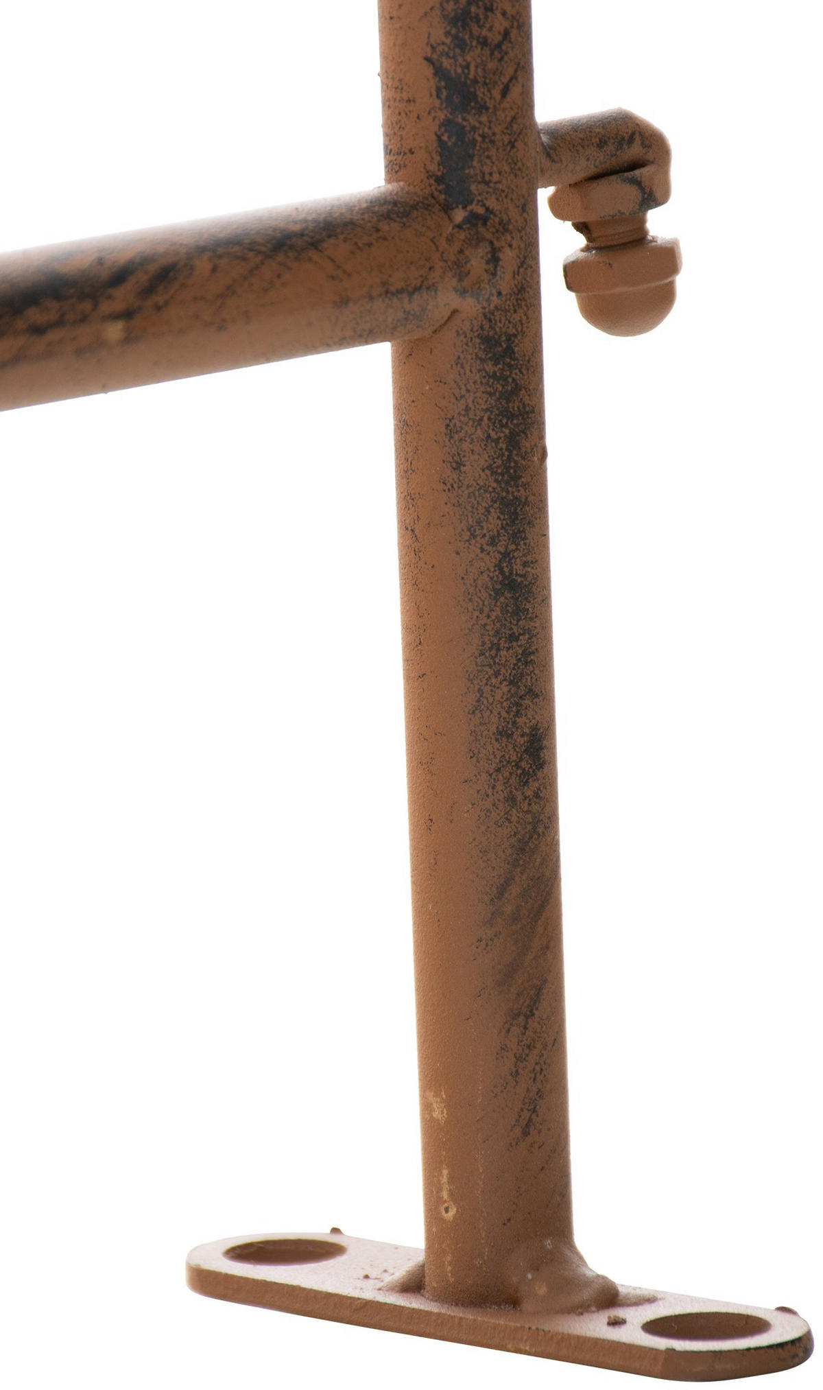 GARTENZAUN Metall antik braun - Braun, Metall (124/116cm) - CLP