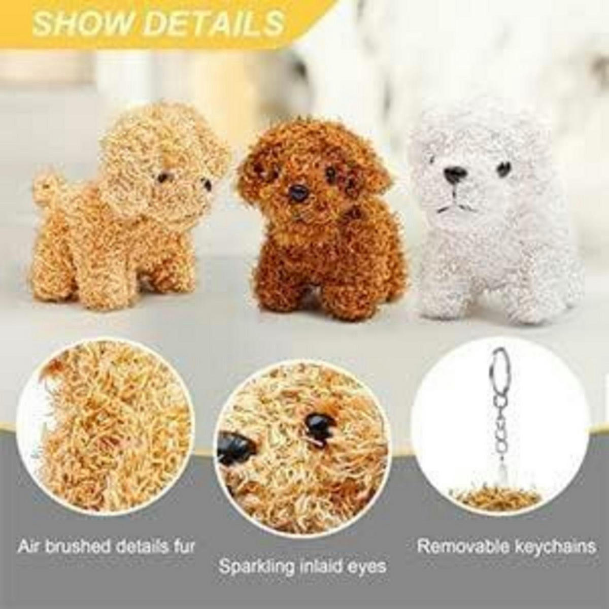 STOFFTIER 6-teiliges Set Hunde 12 cm - Multicolor, Textil (6/12cm)