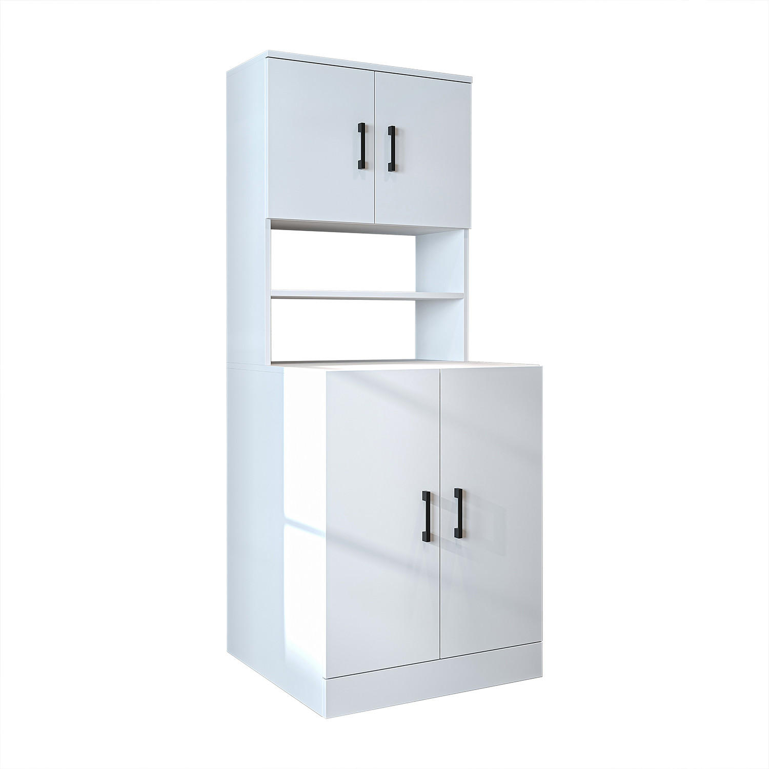 WASCHMASCHINENSCHRANK Atlantic I 70cm Breit, 180cm Hoch - Weiß, Holzwerkstoff (70/180/69cm)