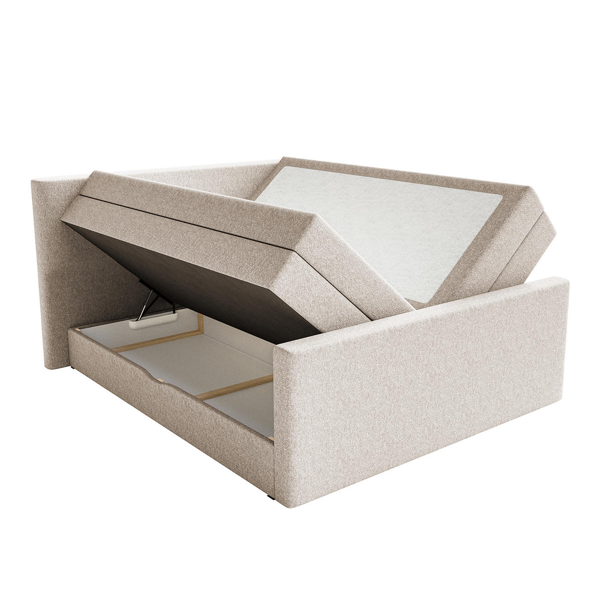 BOXSPRINGBETT VELIPOJA EASY CLEAN 160x200 cm, Beige - Beige, Textil (160/200cm) - Fedve