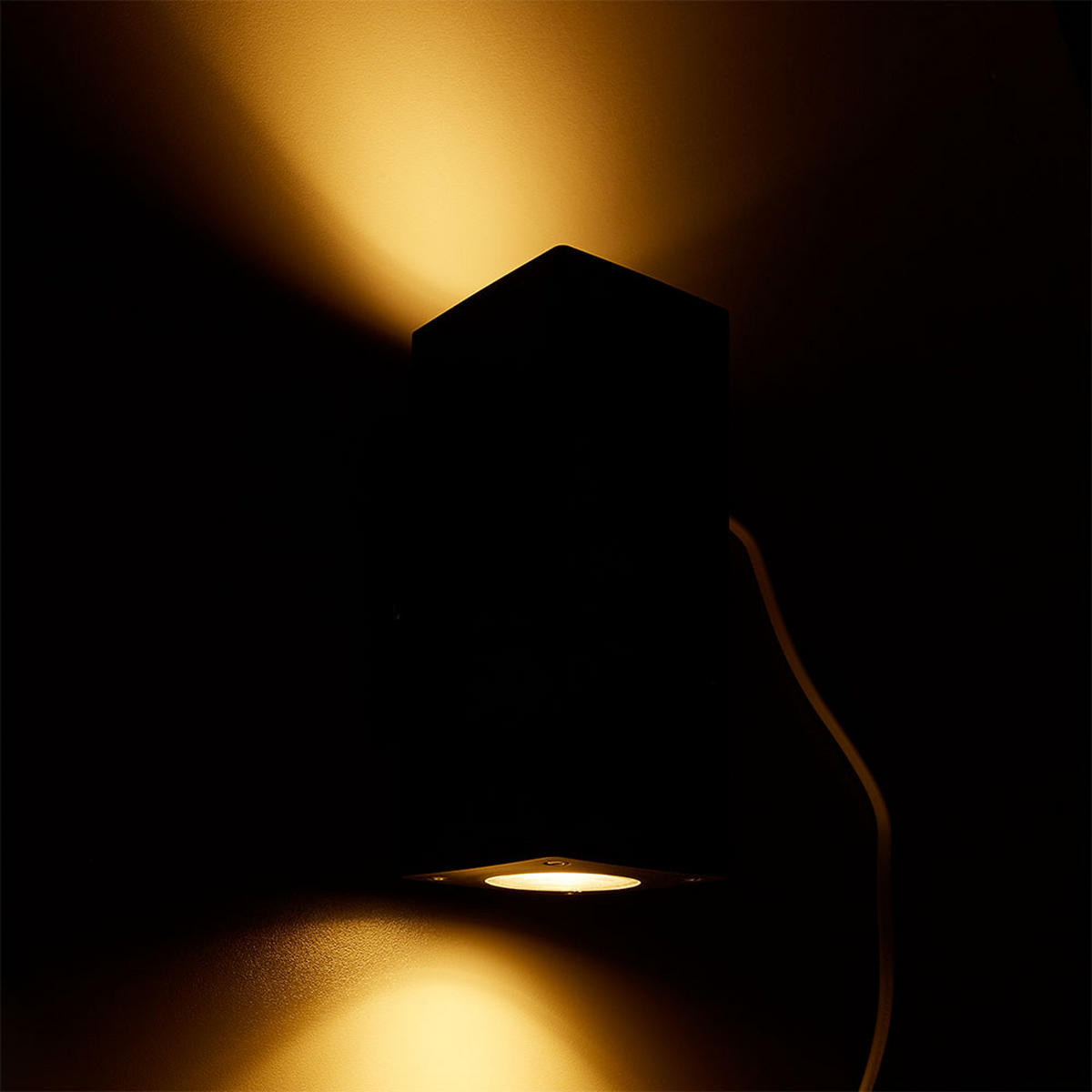 LED AUSSENWANDLEUCHTE Edelstahl Anthrazit 2-flammig - Anthrazit, Metall (9.9/7.6/18.6cm)