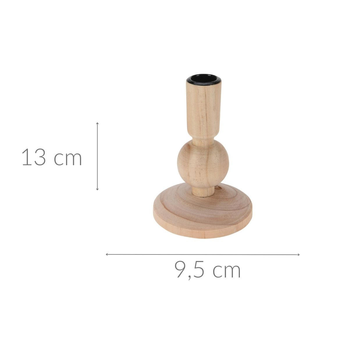 KERZENSTÄNDER aus Holz 9,5/9,5/12,8 cm - Beige, Holz (9.5/12.8/9.5cm) - Home Styling Collection