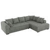 ECKSOFA ORTA Grau Stukture - Rechts - Schwarz/Grau, Textil (200/325cm) - MKS
