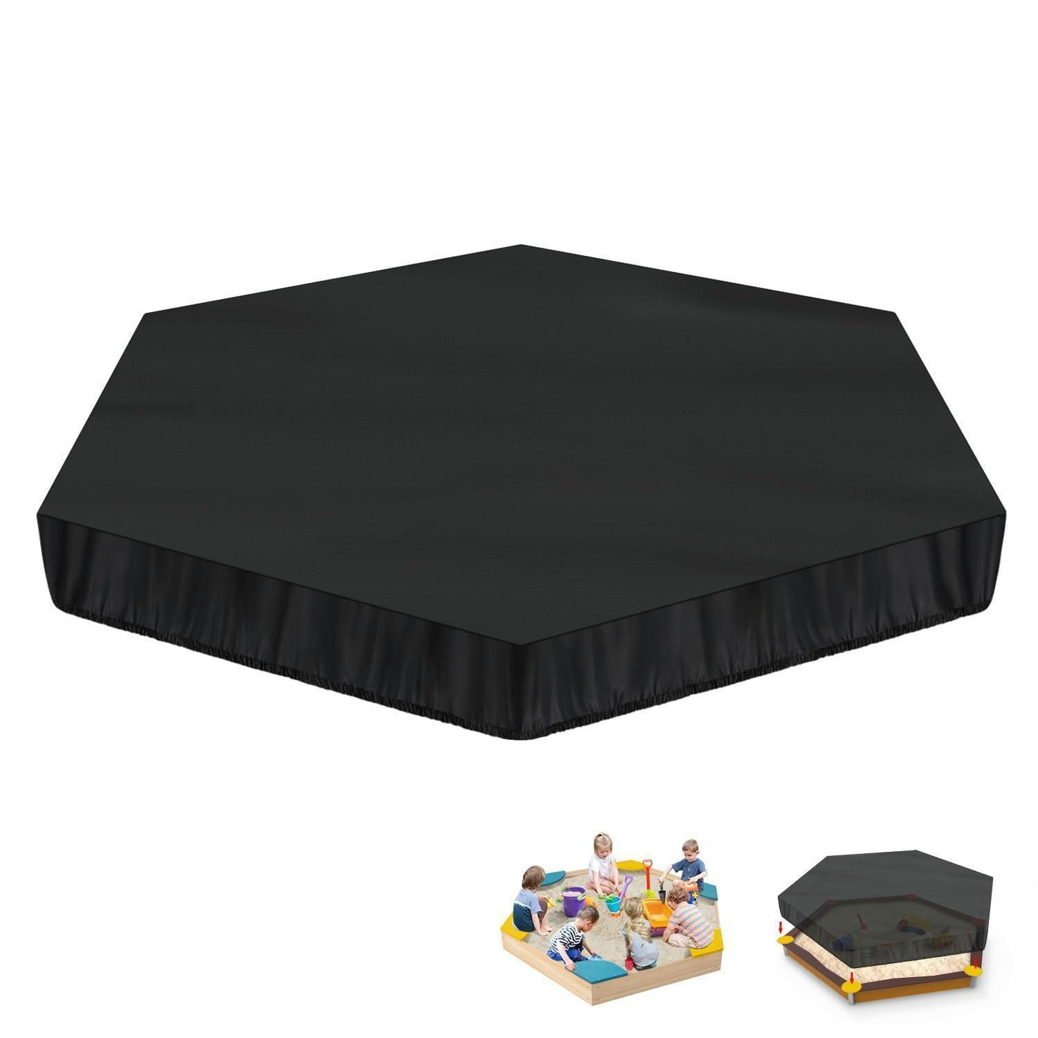 SANDKASTENABDECKUNG Sechseckig 230x200x20cm Wasserdicht - Schwarz, Textil (1/1/1cm)