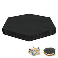 SANDKASTENABDECKUNG Sechseckig 230x200x20cm Wasserdicht - Schwarz, Textil (1/1/1cm)