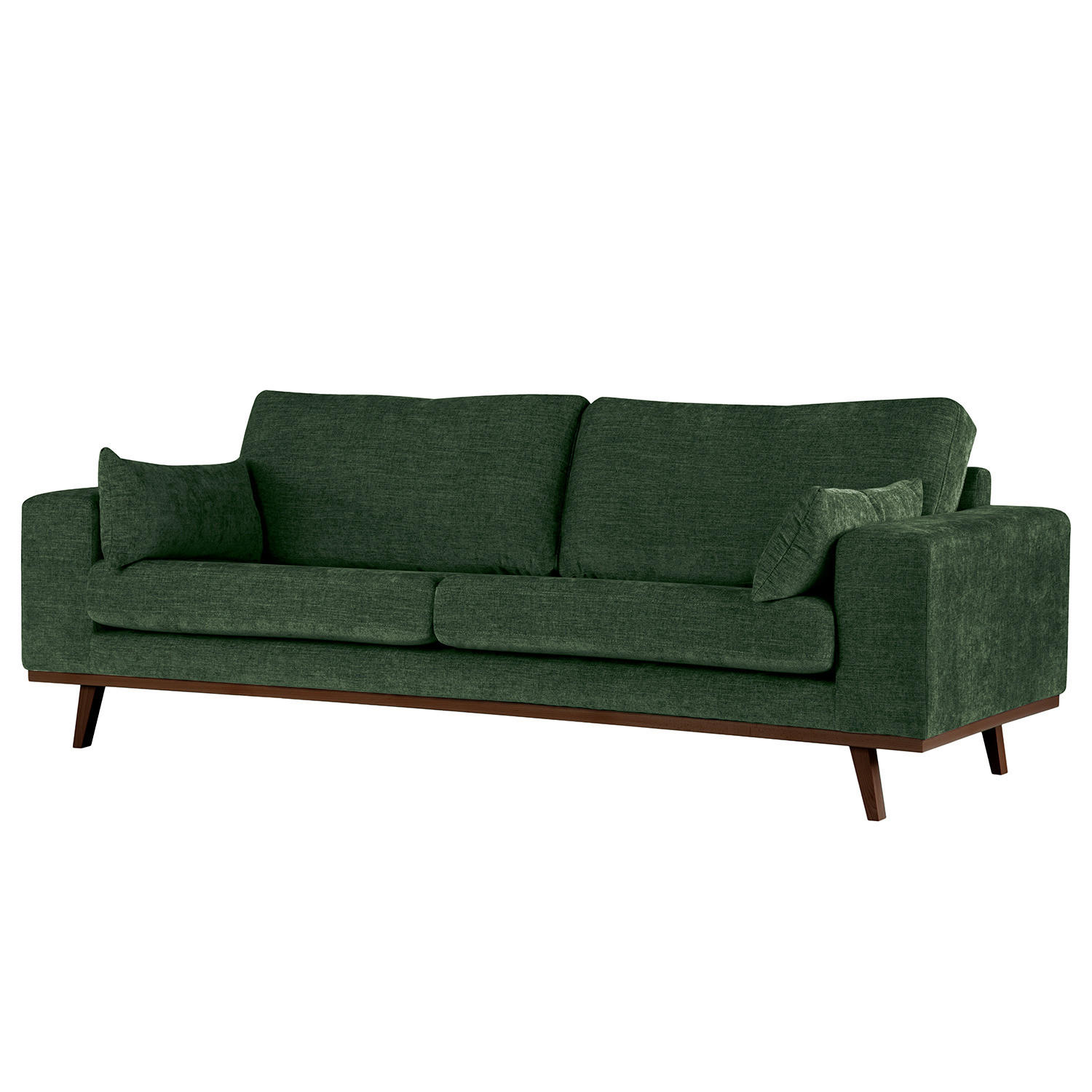 2-SITZER SOFA - Dunkelgrün/Buchefarben, Textil (197/81/88cm) - home24