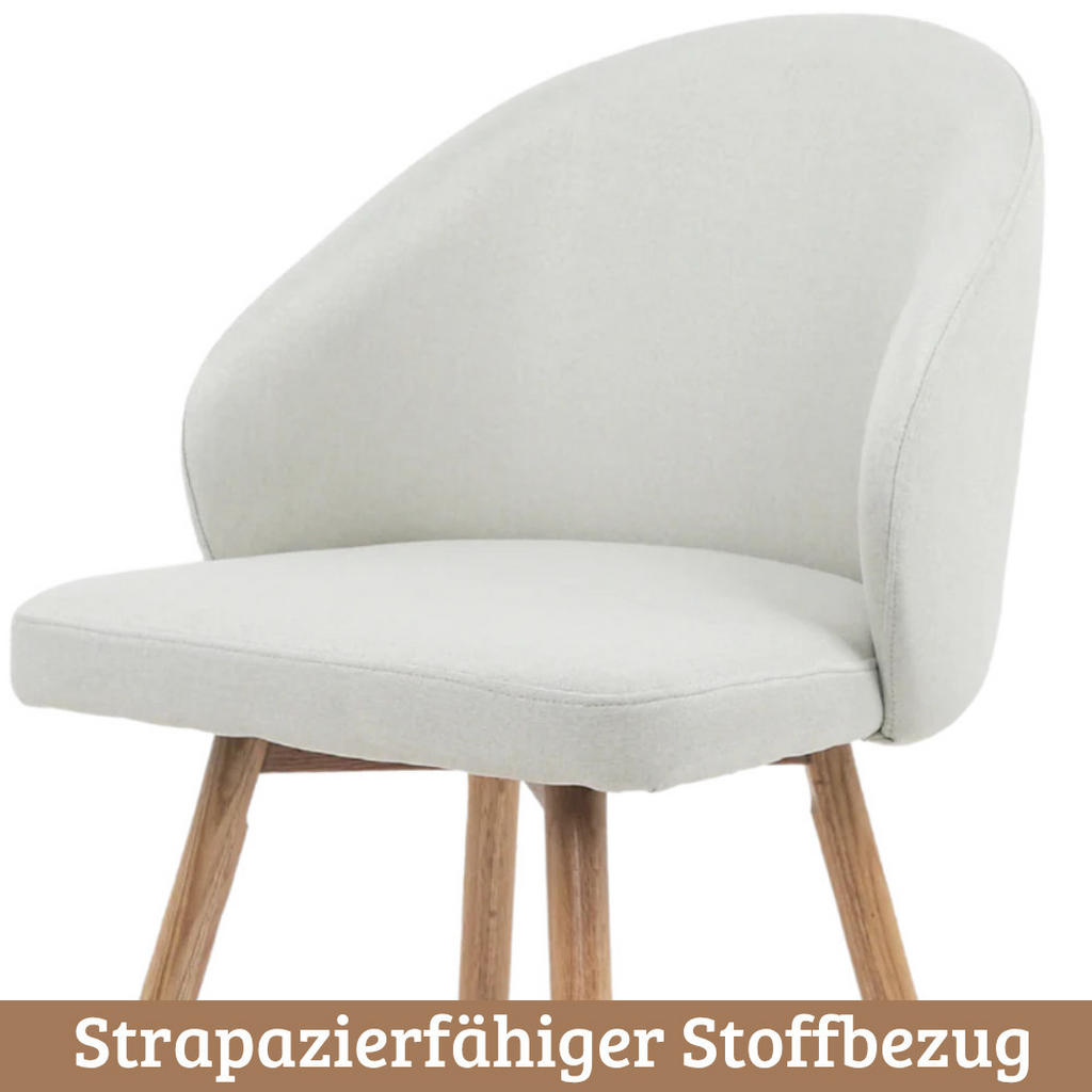 Thumbnail - Deluke Esszimmerstühle, Beige, Holz, 47x85x47 cm, Esszimmer, Stühle, Esszimmerstühle, Vierfußstühle