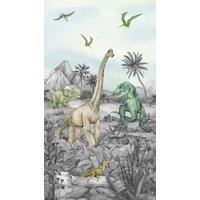 FOTOTAPETE Dinosaurier 270 x 150 cm - Grün, Papier (270/150cm) - Sanders & Sanders