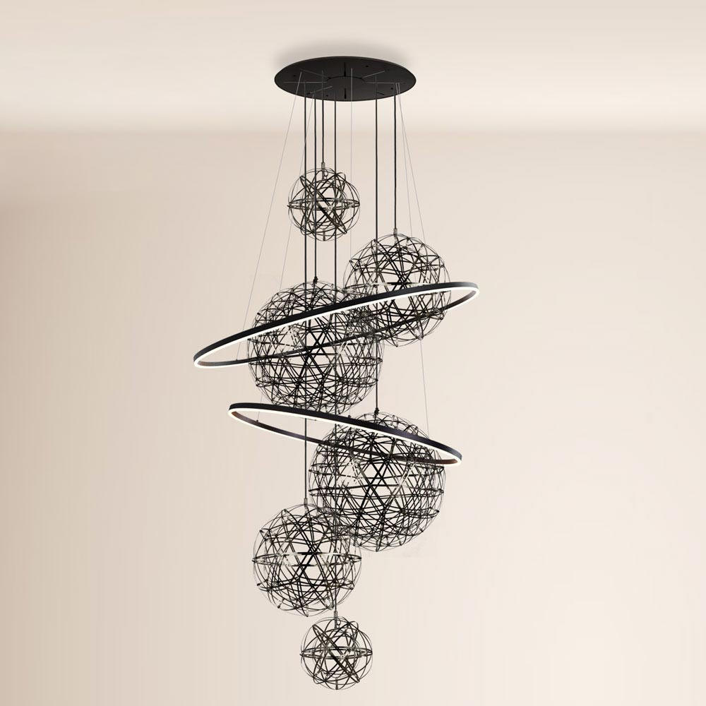 LED-GALERIELEUCHTE Fusion Schwarz/Schwarz - Schwarz, Metall (150/150/500cm) - s.luce