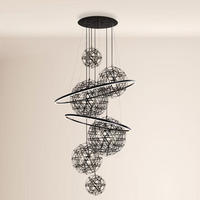 LED-GALERIELEUCHTE Fusion Schwarz/Schwarz - Schwarz, Metall (150/150/500cm) - s.luce