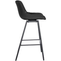BARHOCKER Welton Schwenkbar Kunstleder schwarz - Schwarz, Kunststoff/Metall (49/105/56cm) - TPFLiving