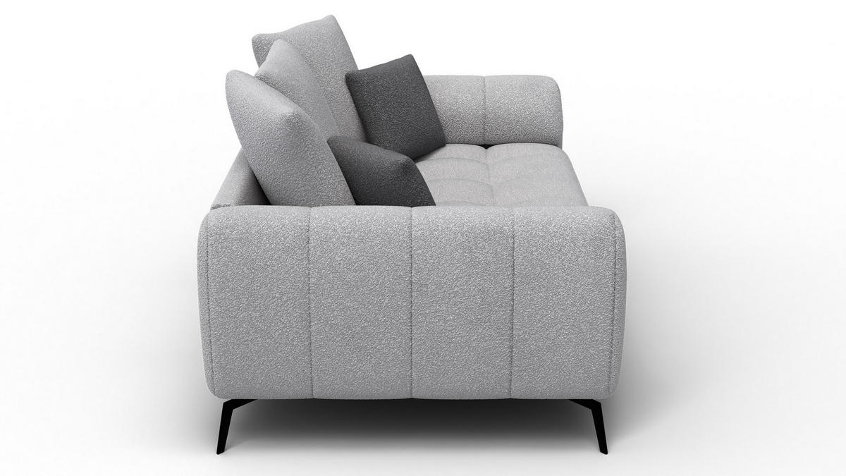 SOFA CALME 2,5-Sitzer, hellgrau - Hellgrau, Holz/Textil (199/92/108cm) - Courtois Laville