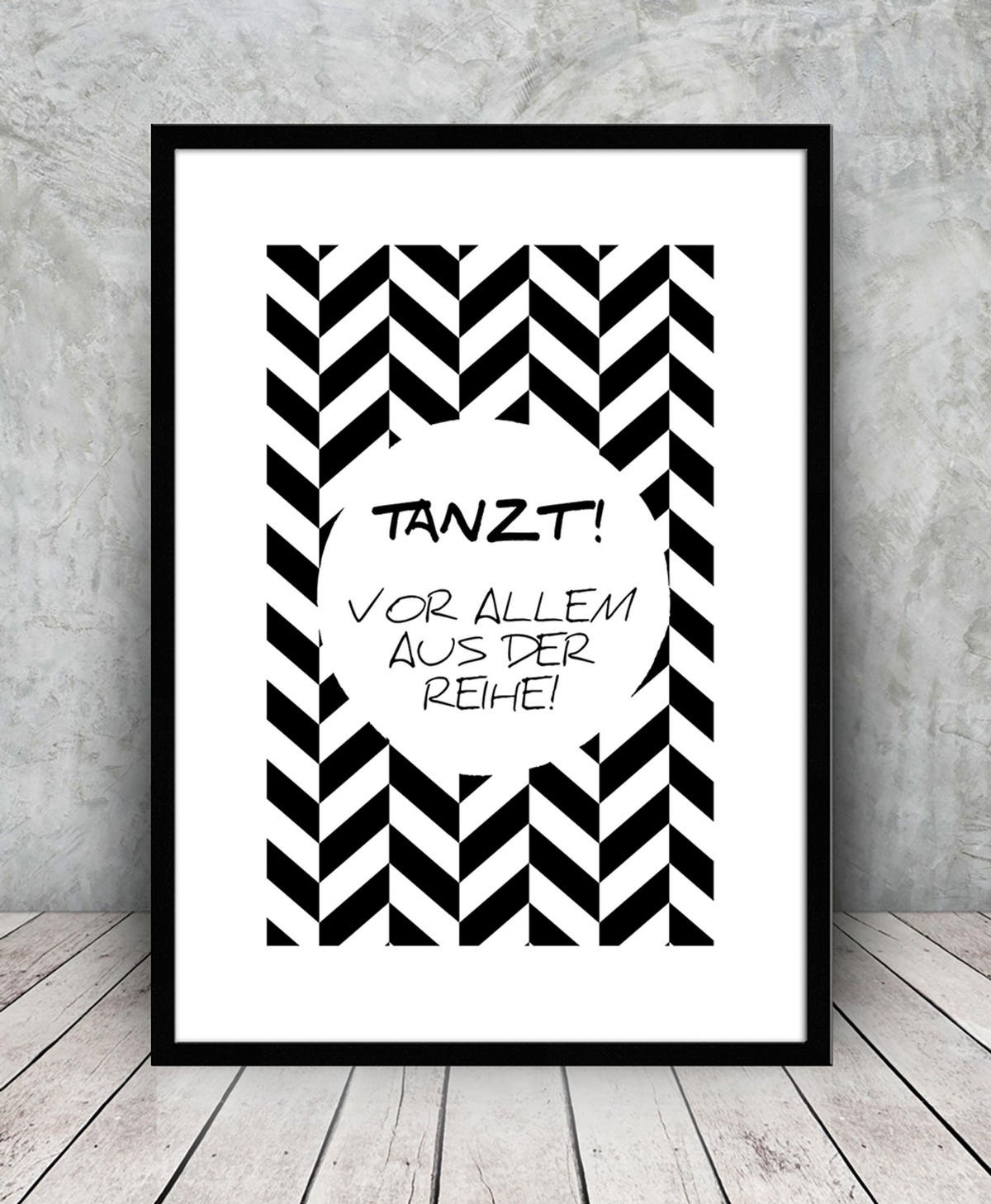 BILD mit Rahmen 51x71 cm Spruch: Motivation - Weiß, Holz (51/71cm) - artissimo