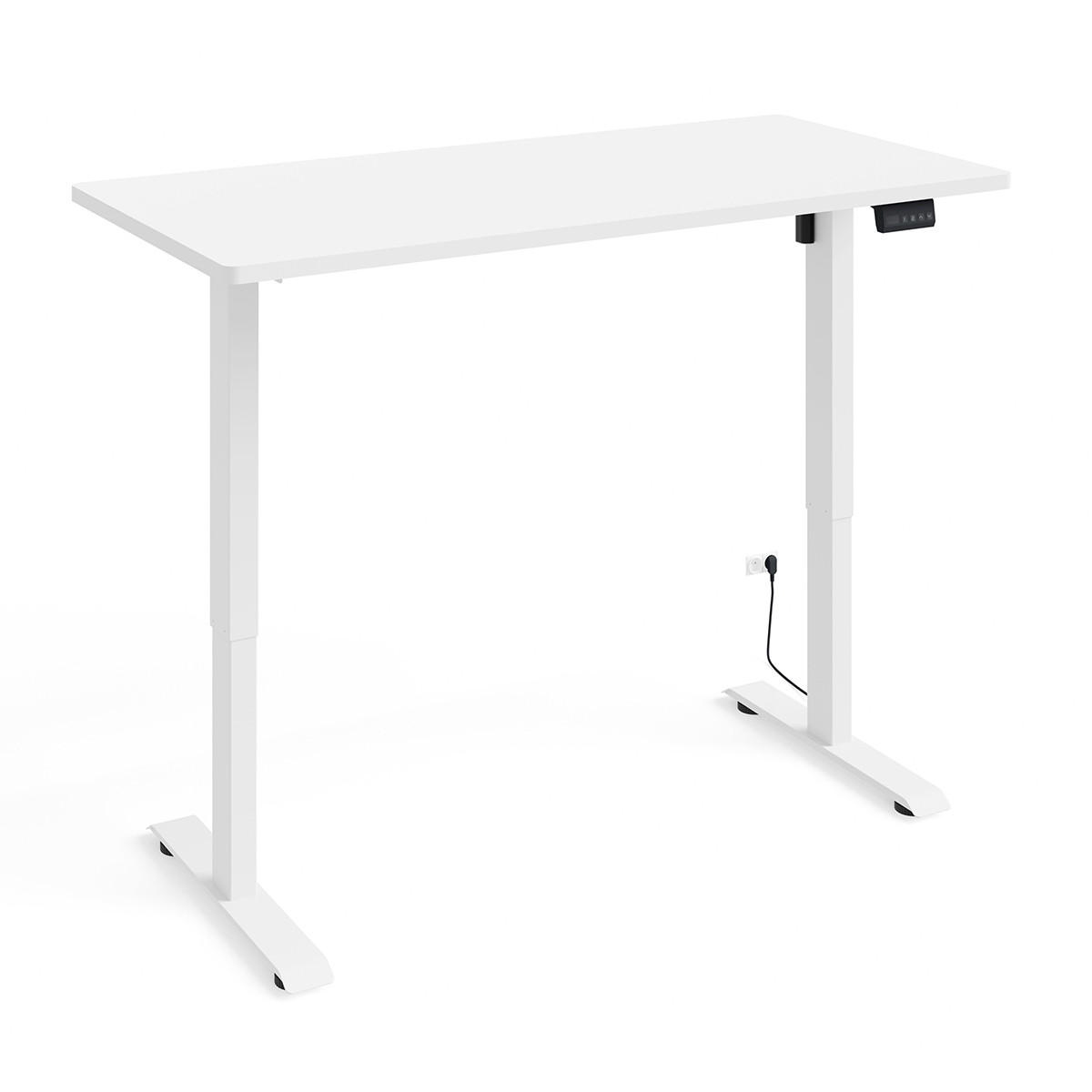 SCHREIBTISCH Ergo Weiß matt - Weiß, Holzwerkstoff (70/140/73cm) - Petits-meubles