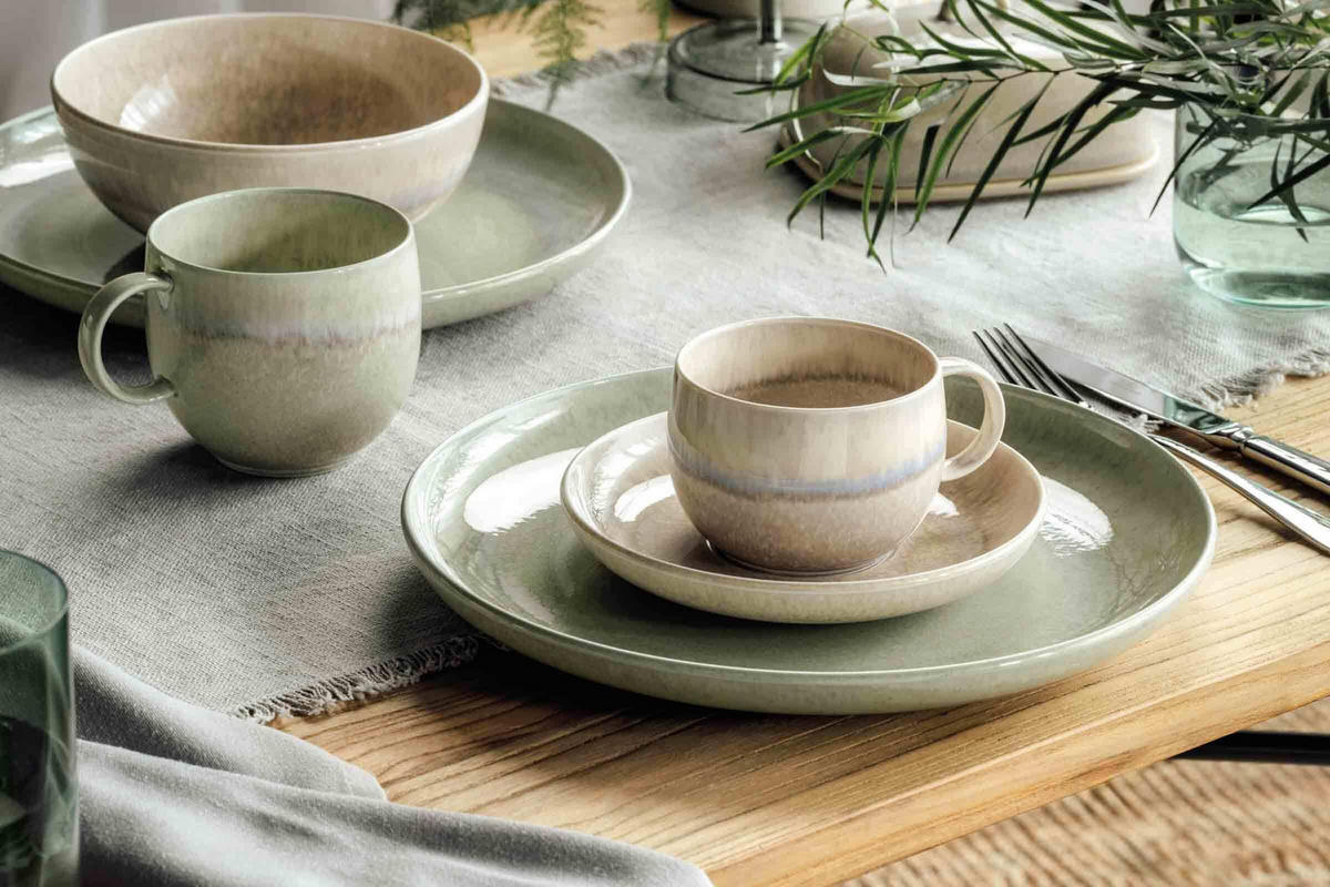 KAFFEETASSEN Perlemor Alga grün 190 ml 6er Set - Grün, Keramik (0.19L) - like.Villeroy & Boch
