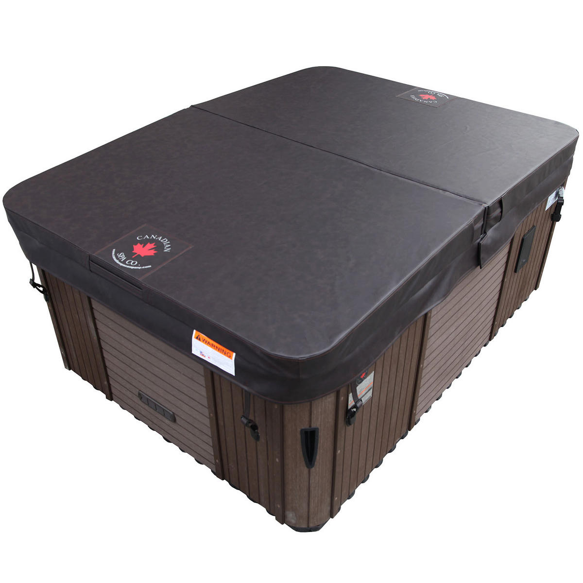 WHIRLPOOL ISOLIERABDECKUNG Montreal/Calgary braune Whirlpool-Abdeckung - Braun, Leder (150/213cm) - Canadian Spa Company