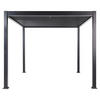 GARTEN-PERGOLA Schwarz Forno II - Schwarz, Metall (310/250/310cm) - Beliani