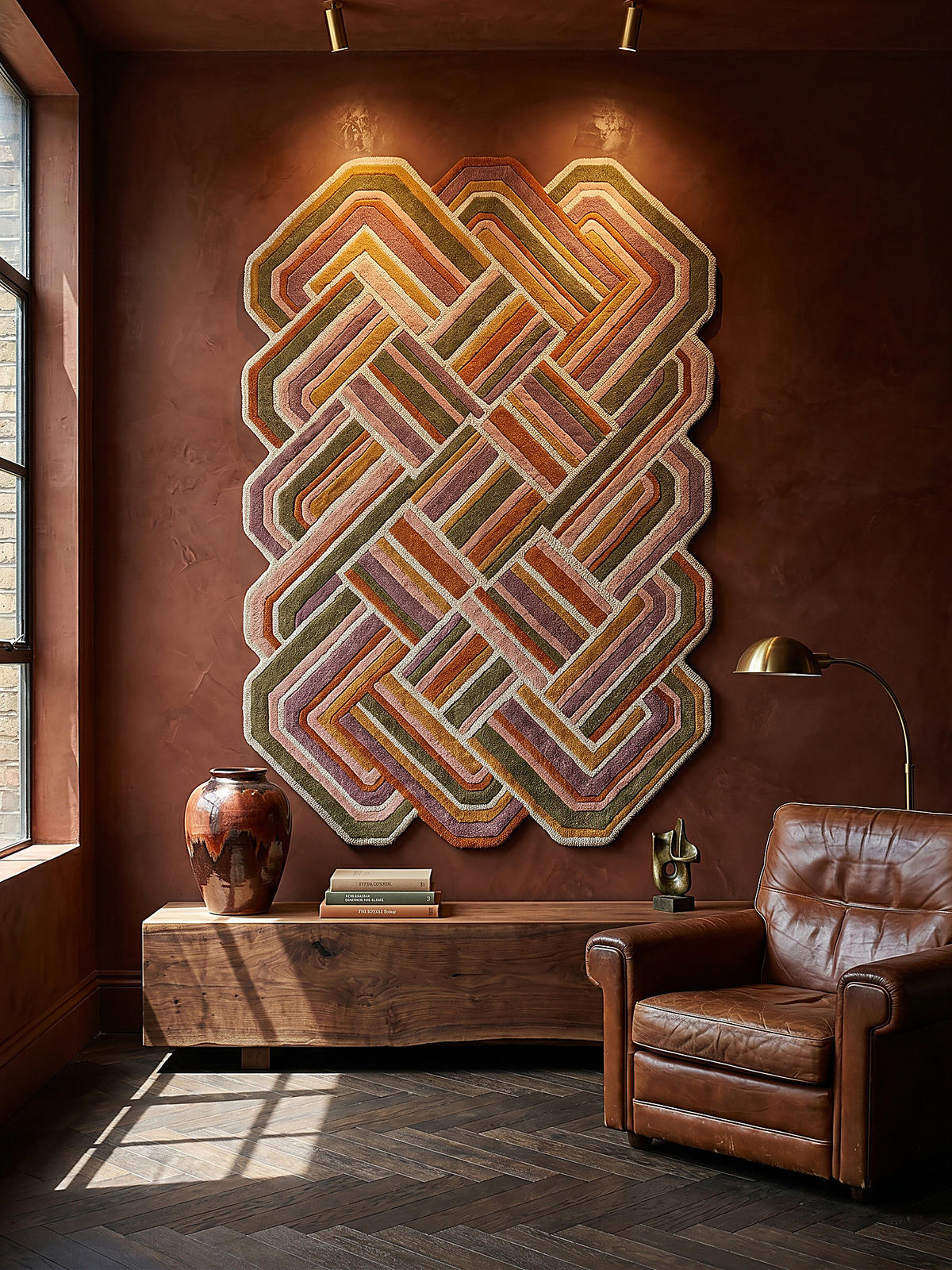 TEPPICH aus Wolle SOAR in Flieder, geometrisch, 140 x 200 cm - Rosa, Textil (200/140cm) - KADIMA DESIGN