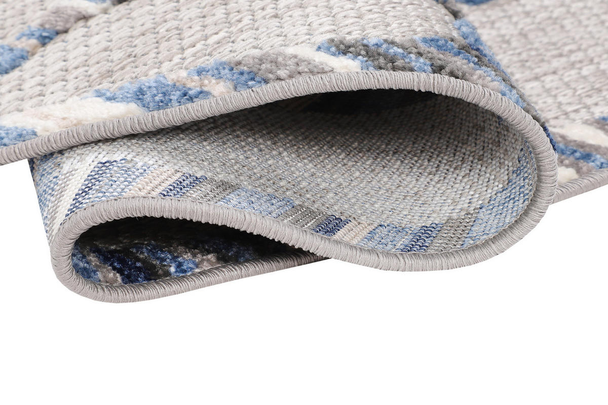 TEPPICH PATIO rund Blaugrau 200/200 cm - Blaugrau, Textil (200/200cm) - Tapiso