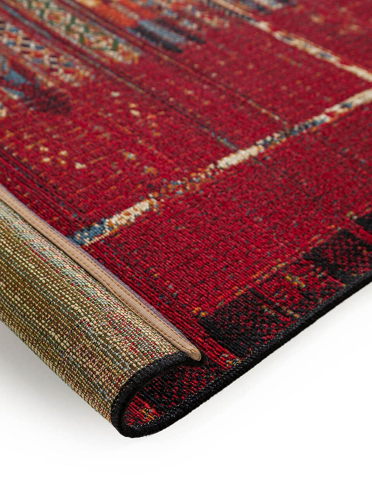 TEPPICH In- & Out - Rot/Multicolor, Kunststoff/Textil (80/1cm) - KUNSTLOFT