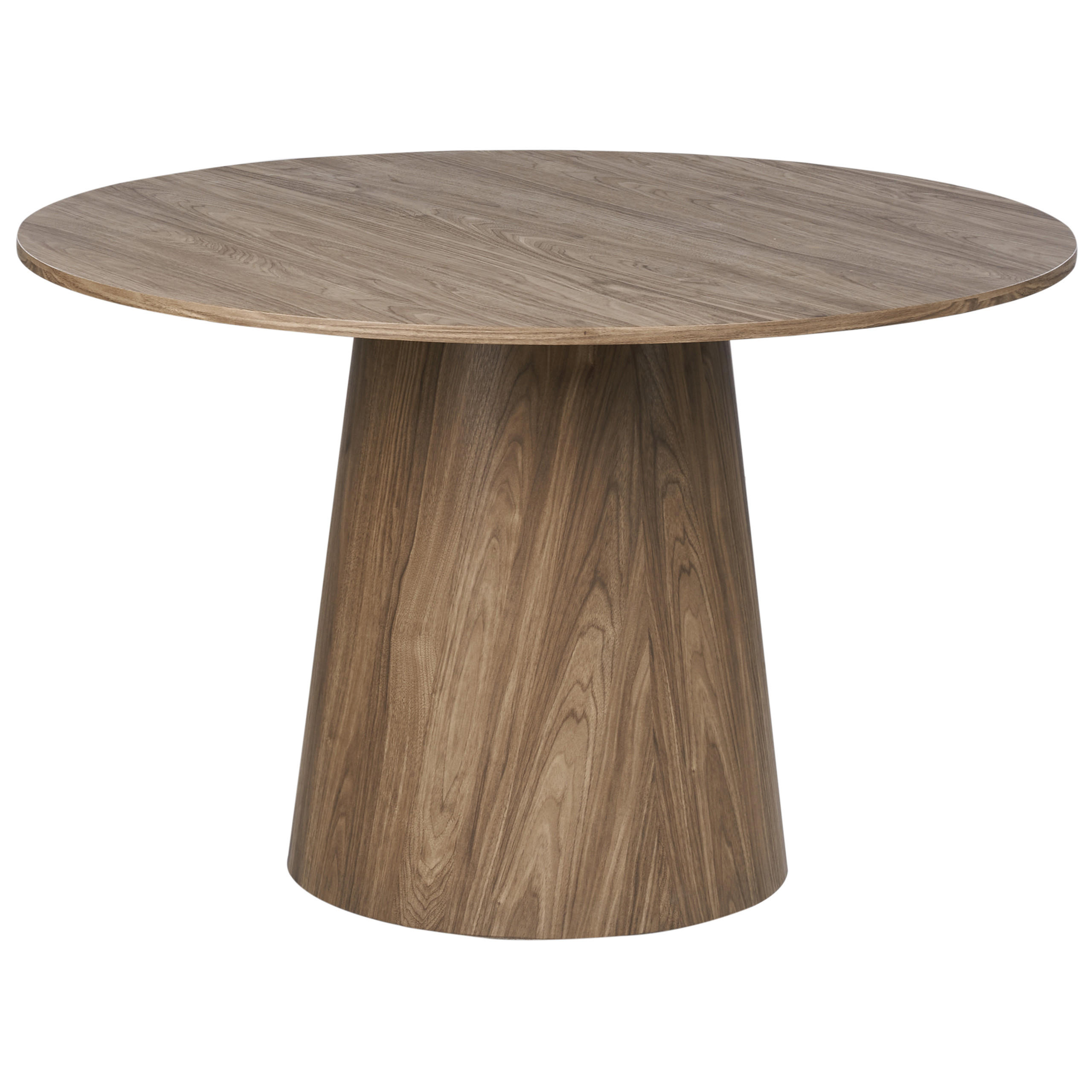 JÍDELNÍ STŮL Tmavě hnědý 120/120 cm Oyen - hnědá, kompozitní dřevo (120/120/77cm) - Beliani