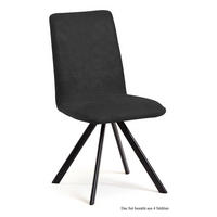ESSZIMMERSTUHL (4er-Set) Datja 47x92x60 Schwarz/Anthrazit - Anthrazit/Schwarz, Kunststoff (60/92/47cm) - 58aufmkessel