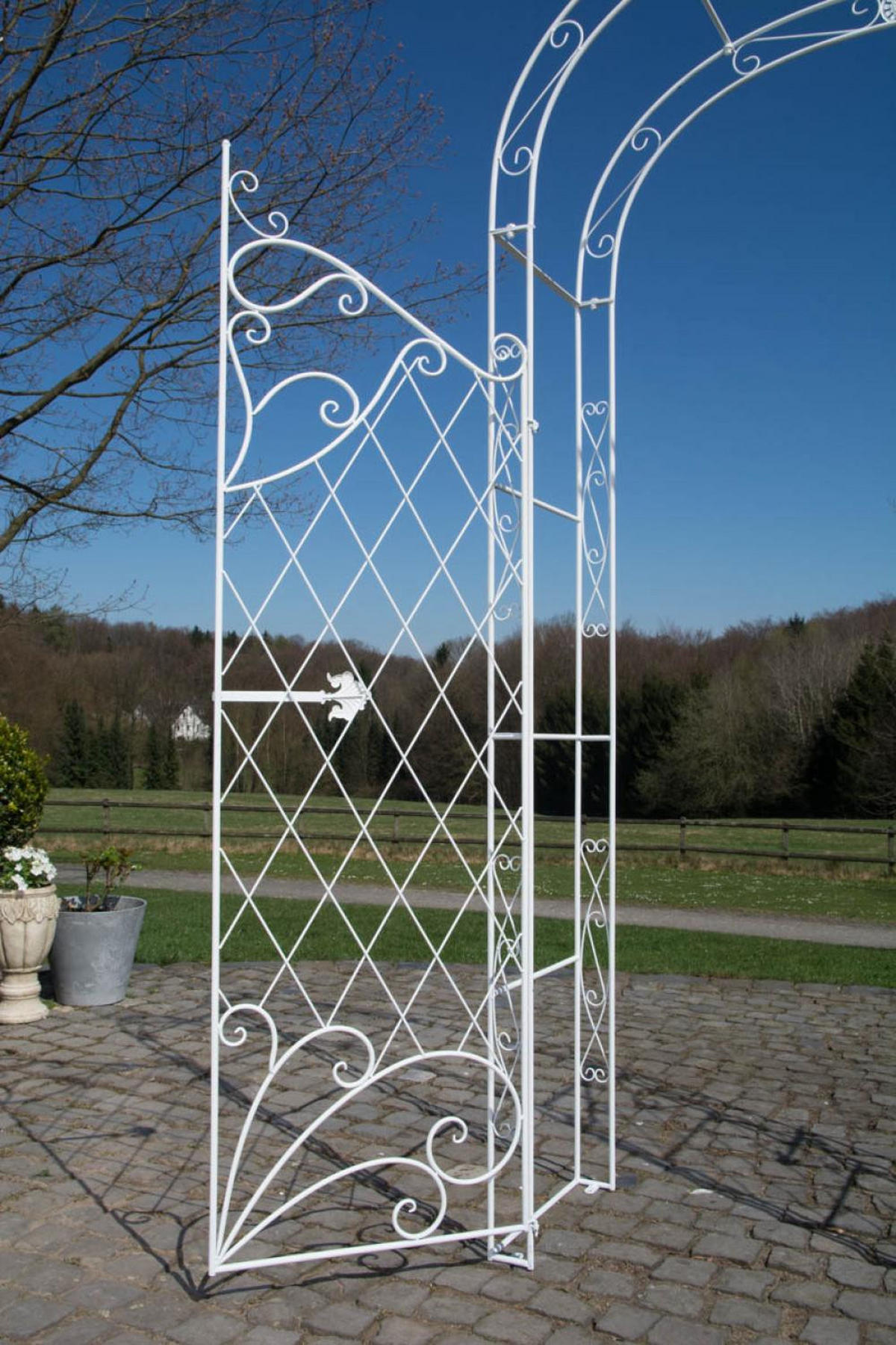 ROSENBOGEN Metall Weiß - Weiß, Metall (120/220/40cm) - CLP