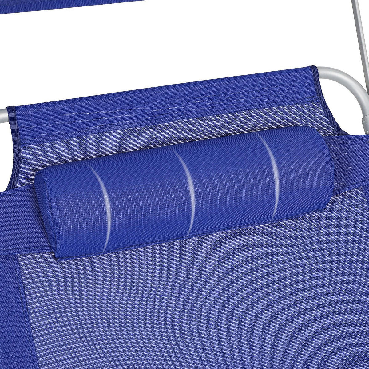 SONNENLIEGE GARTENLIEGE - Blau, Textil (200/38/71cm) - Hansiro