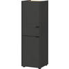 MIDISCHRANK mit Schublade aus Eiche-Optik mit Soft-Close-Funktion, Grau-Beige 34x34x111 cm - Grau, Holz/Metall (34/111/34cm) - KADIMA DESIGN