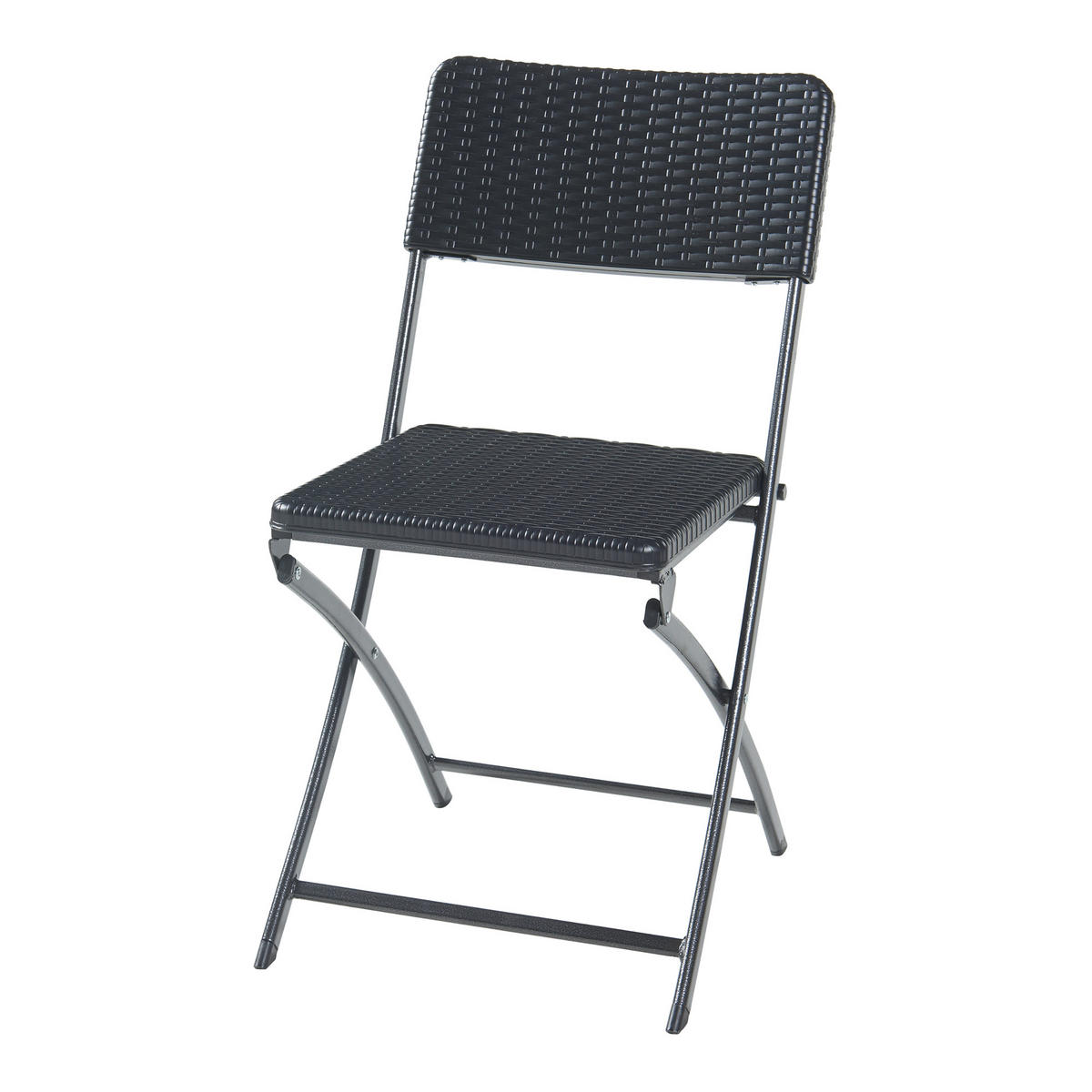 KLAPPSTUHL-SET 2 TLG. Mark - Schwarz, Kunststoff/Metall (45/81/58cm) - [en.casa]
