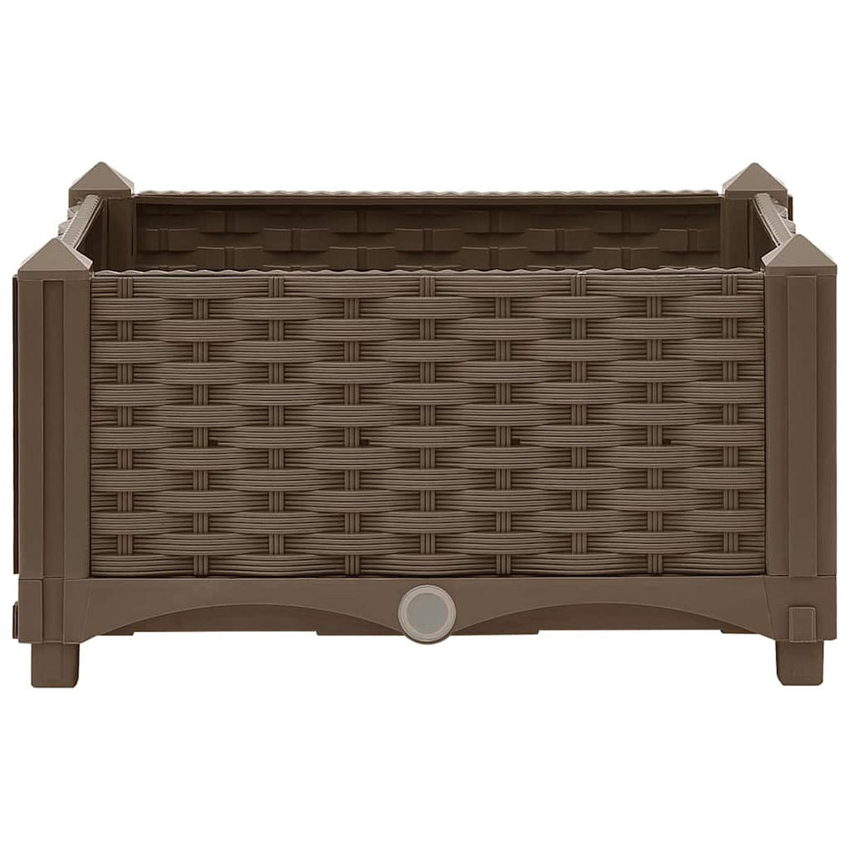 HOCHBEET 40x40x23 cm Polypropylen - Braun, Kunststoff (40/23/40cm)