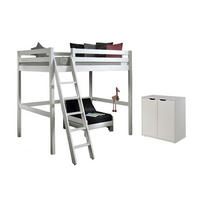 HOCHBETT Katheryn 209x190x215 mit Kommode und Bettsessel Holz Weiß - Weiß, Holz (140/200cm) - 58aufmkessel