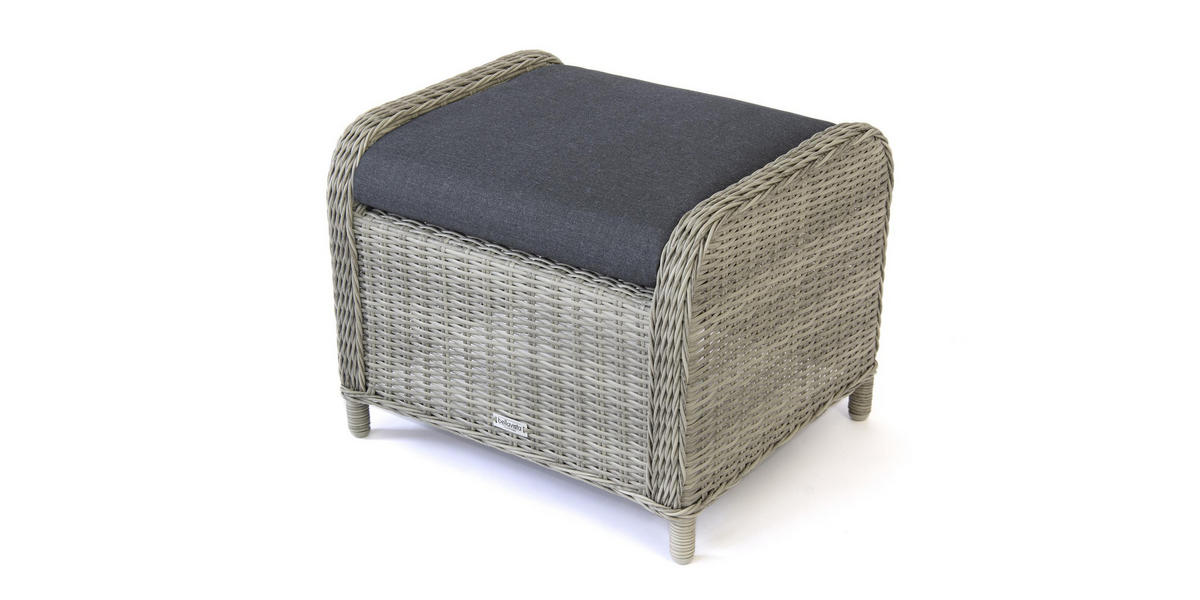 DININGLOUNGE-SET Canelli Grau Polyrattan für 7 Personen - Grau, Naturmaterialien - bellavista - Home & Garden