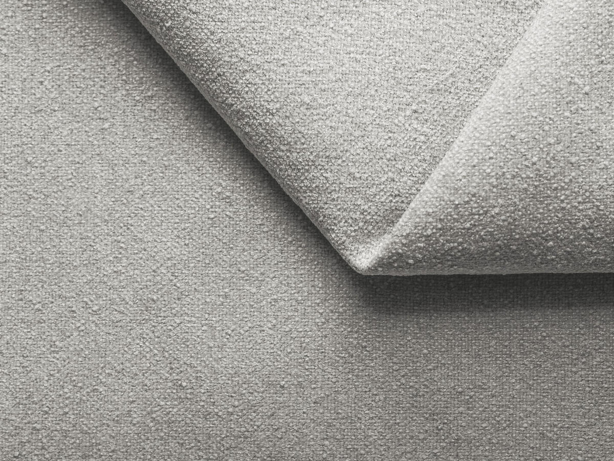 4-SITZER-SOFA Bouclé Stoff Grau - Silberfarben/Braun, Holz/Textil (270/73/95cm) - Makamii